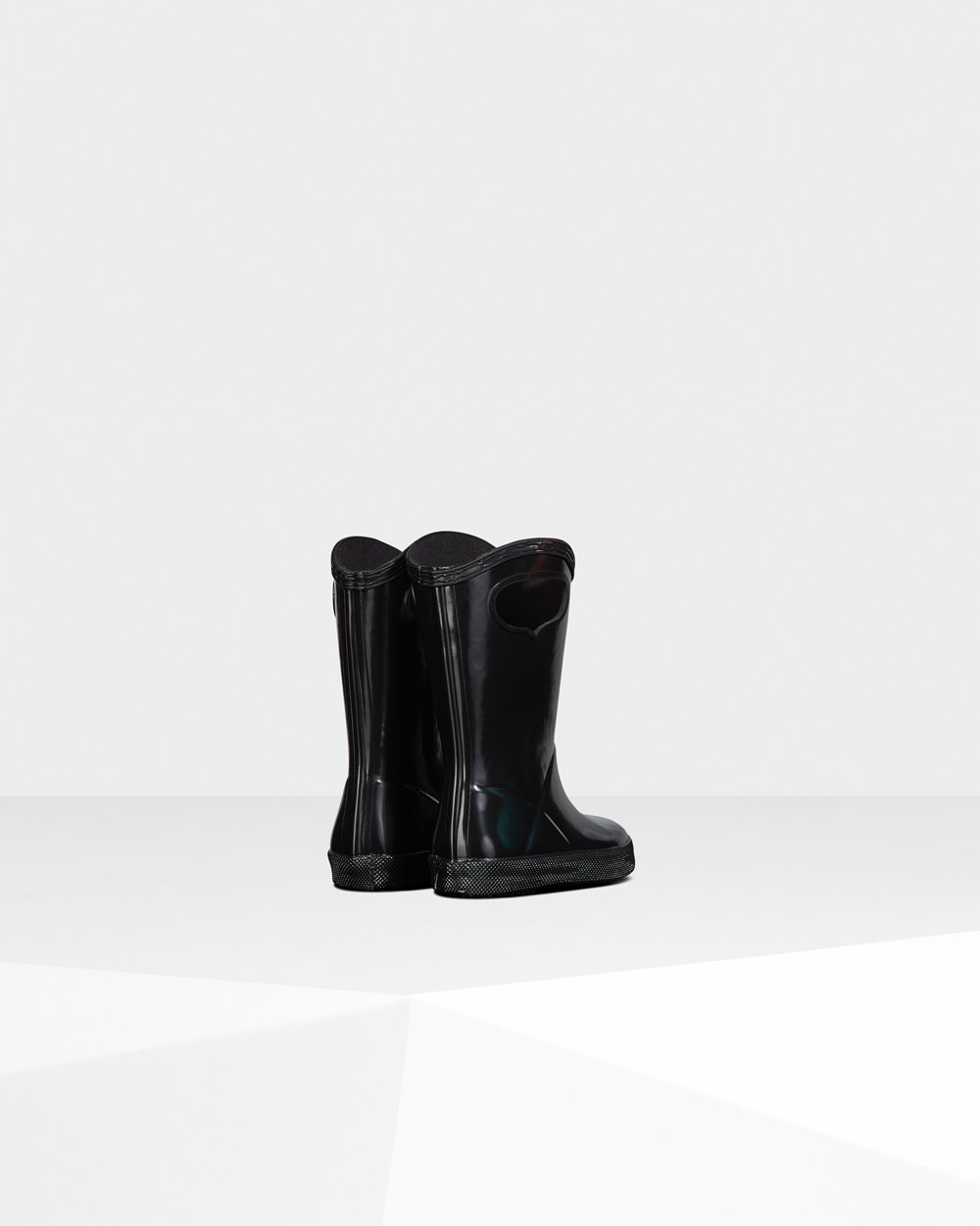 Bottes de Pluie Hunter Original First Classic Grab Handle Gloss Enfant Noir YEWHJVT-17